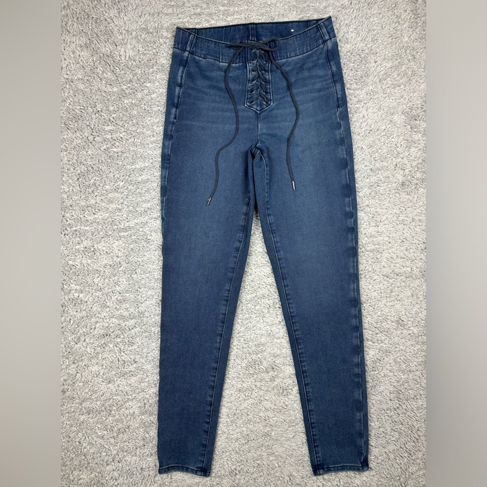 American Eagle Jeans Womens 4 Skinny Dark Wash Lace Up Closure Party Night Out